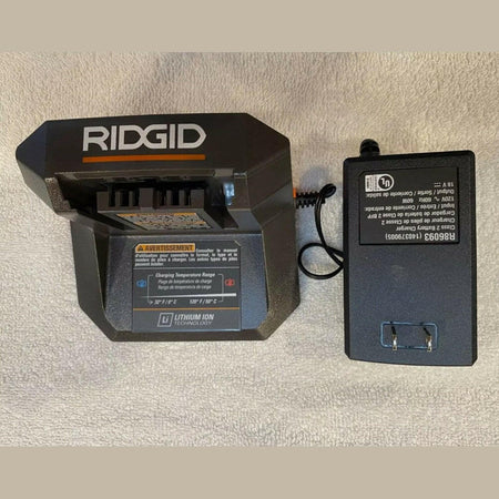 RIDGID R86093 18 Volt 18V lithium Ion Compact Battery Charger OB LOT 2309.