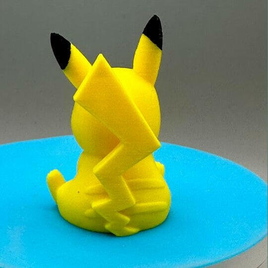 3D Printed Pikachu Pokémon Figurine Approximately 2.5 Inches Tall, Multi Colored