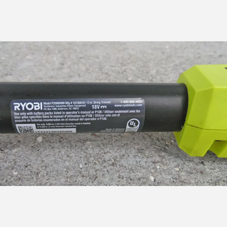Ryobi P2008VNM Cordless String Trimmer / Edger Tool Handle Only USED LOT 2244.