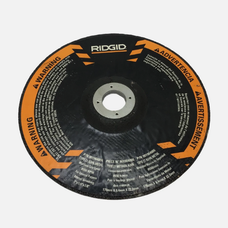 Ridgid Metal Grinder Wheel 7" x 1/4" x 7/8" 901964006 NEW LOT 2104.