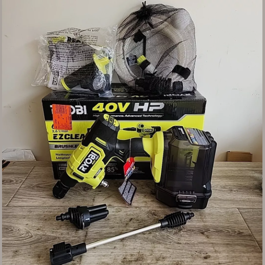 RYOBI RY124052 40-Volt HP EZClean 600 PSI 0.7 GPM Power Cleaner TOOL ONLY OB LOT 3989.