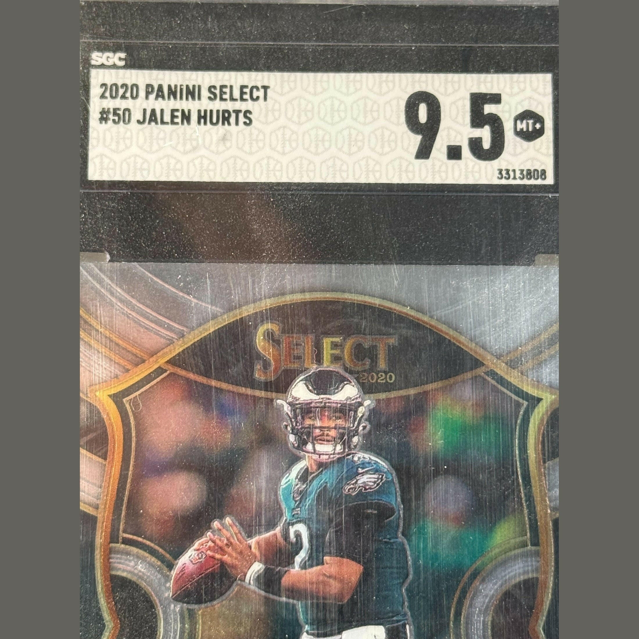 2020 Panini Select Concourse Jalen Hurts Rookie #50 Philadelphia Eagles SGC 9.5.
