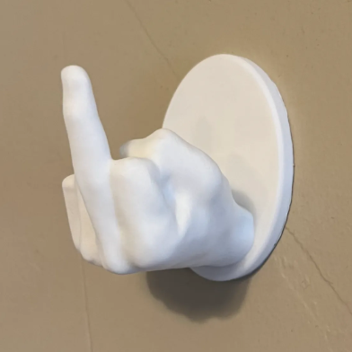 3D Printed Middle Finger Keyholder.