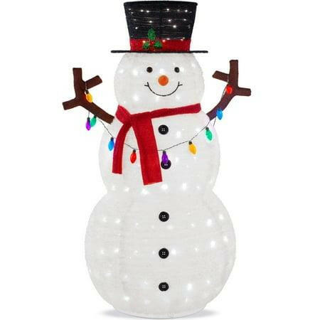 NEW Best Choice Products 5ft Lighted Pop-Up Snowman Holiday Decoration w/ 200 LED Lights LOT 4059.