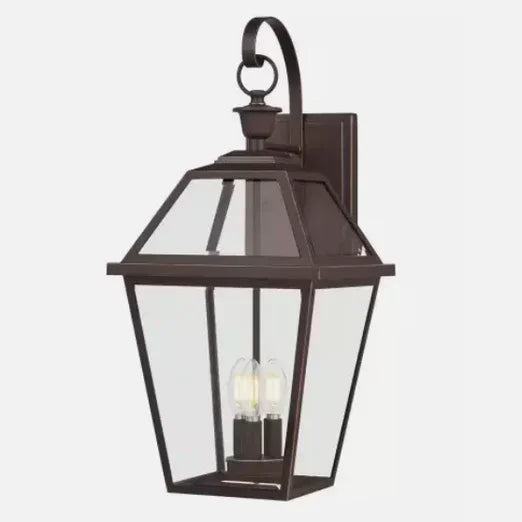 HDC Glenneyre 24 in. Oil-Rubbed Bronze Outdoor Wall Lantern Sconce Clear Glass.