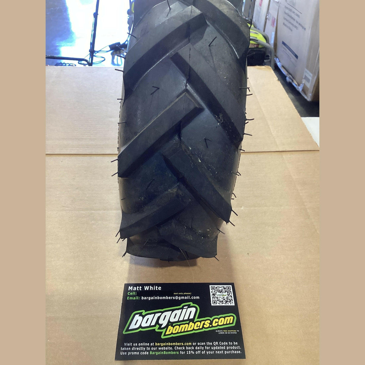 OEM Ryobi RY40702VNM Right Side Ryobi 14 x 5.00-6 Rim in Tire USED