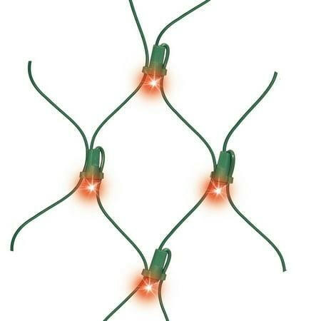 EW 150-Count Red LED Net Christmas Lights with Green Wire sq. Ft LOT 2189.