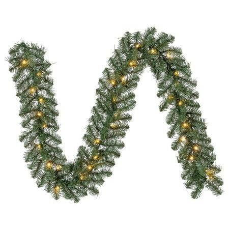 NEW HOLIDAY TIME Pre-Lit Napa Artificial Christmas Garland LED Lights 9 ft LOT 3778.