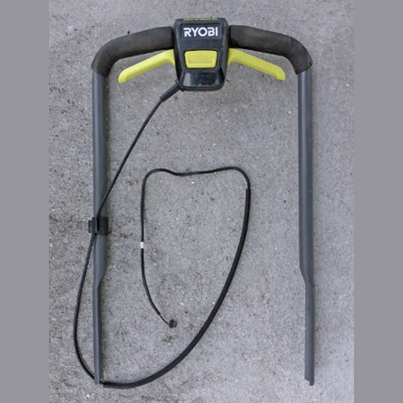 USED Ryobi 18V 16" Lawn Mower Upper Push Handle And Power Switches For P1109VNM USED LOT 4118.