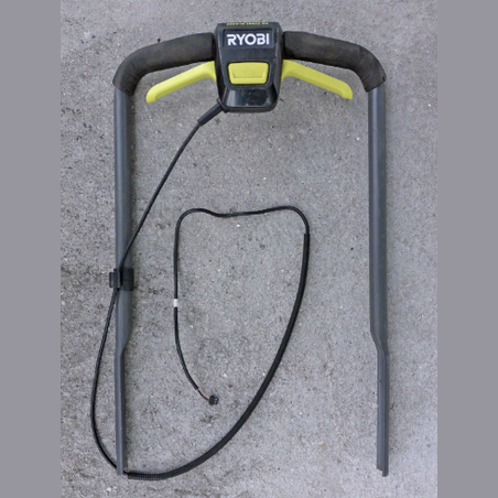 USED Ryobi 18V 16" Lawn Mower Upper Push Handle And Power Switches For P1109VNM USED LOT 4118.