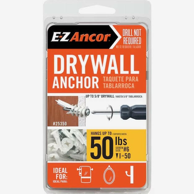 ITW Brands 25350 50 Pack No. 50 Drilling Plastic Drywall Anchor NEW LOT 2042.
