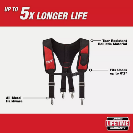 NEW Milwaukee 48-22-8146 XL Padded Suspension Rig, 1680 Denier Nylon, Riveted Seams LOT 4324.