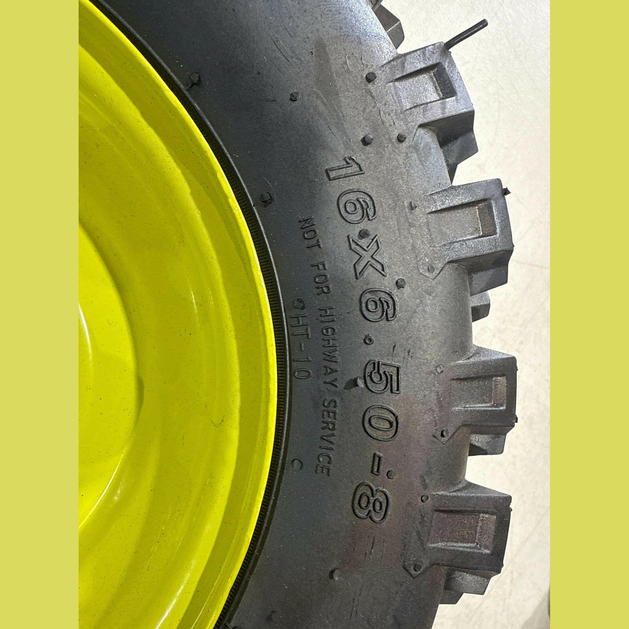 OB Ryobi Left Side Tire 16 x 6.5 x 8 LOT 4517.