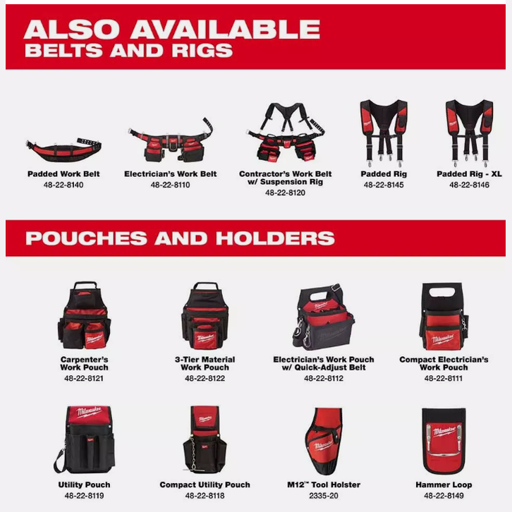 NEW Milwaukee 48-22-8146 XL Padded Suspension Rig, 1680 Denier Nylon, Riveted Seams LOT 4324.