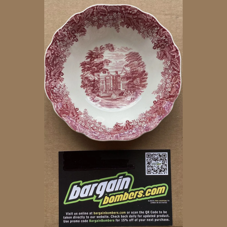USED J&G Meakin Romantic England Buckinghamshire Chequers Bowls Set Of 8 LOT 4474.
