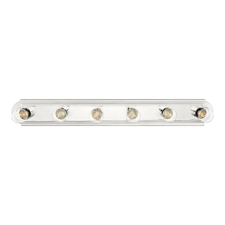 Hampton Bay 36 in. 6-Light Chrome Finish Vanity Light RS220121L6 NEW LOT 3776.