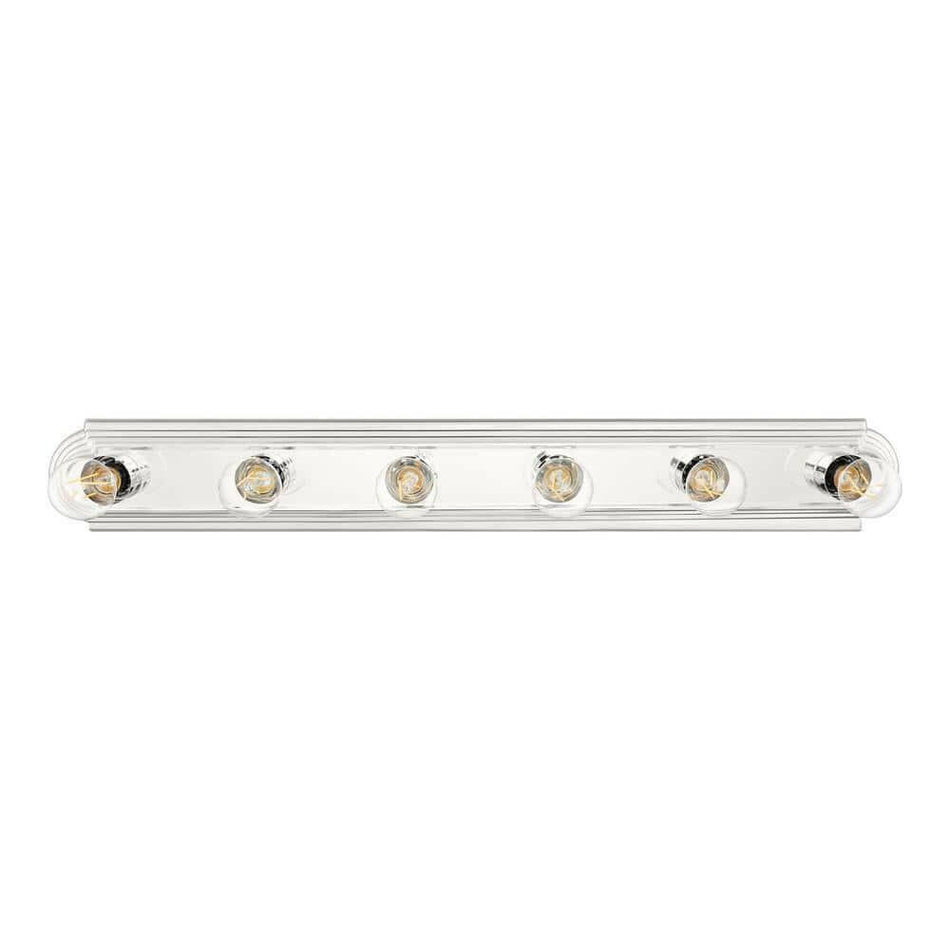 Hampton Bay 36 in. 6-Light Chrome Finish Vanity Light RS220121L6 NEW LOT 3776.