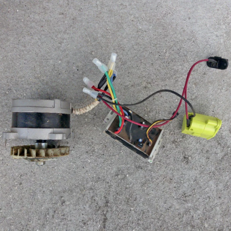 USED RYOBI P1109VNM 18Volt 16" Cordless Mower Blade Motor & Controller / Wiring LOT 4117.