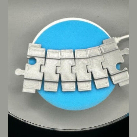3D Printed Lego Duplo Railroad flexible track 1 PCS gray