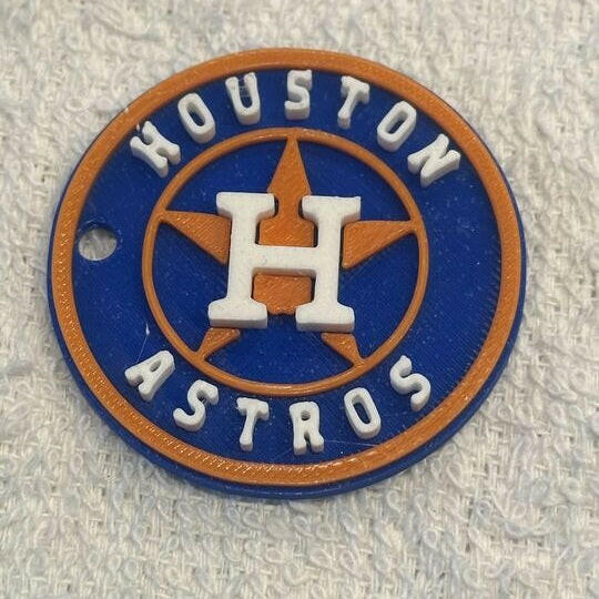3D Printed Houston Astros Keychain