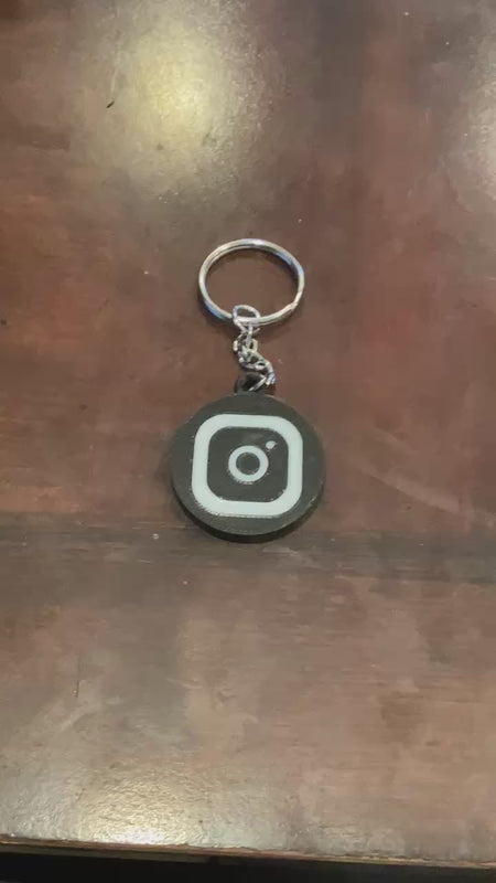 3D printed Instagram scannable keychain (NFC tag).