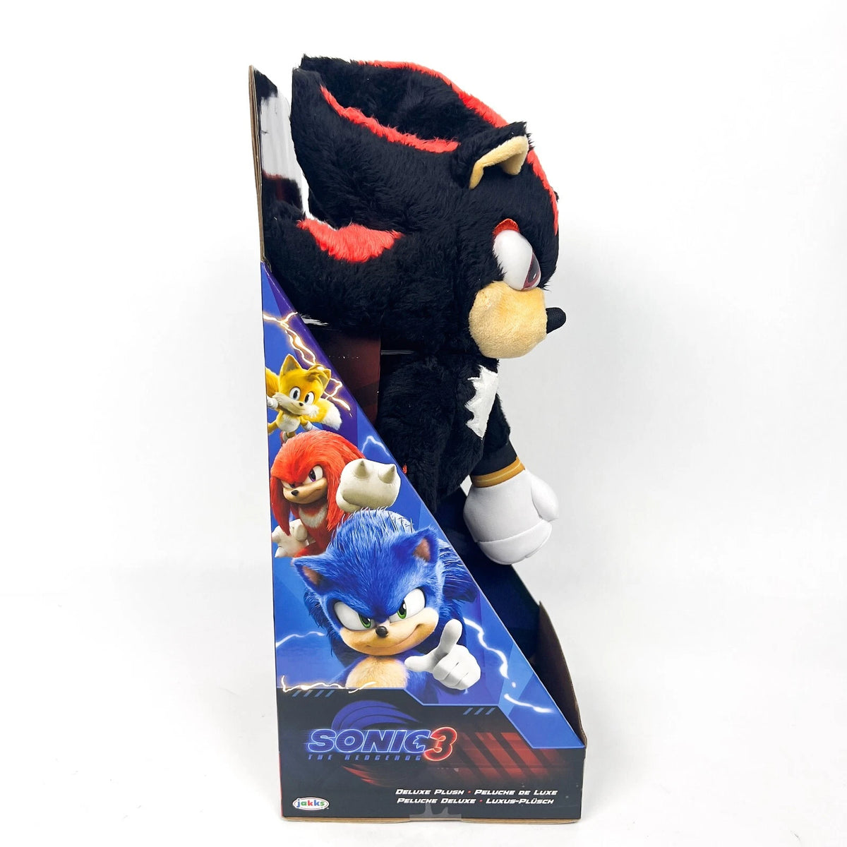 NEW Shadow 14 inch Deluxe Plush Doll Toy, Sonic The Hedgehog 3 Movie, Jakks 2024.
