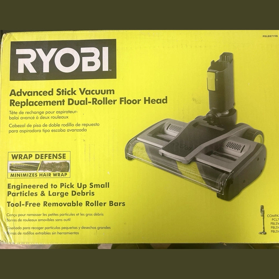 NEW Ryobi ONE+ HP Advanced Stick Vacuum Dual Roller Floor Head ONLY PBLBB719B.