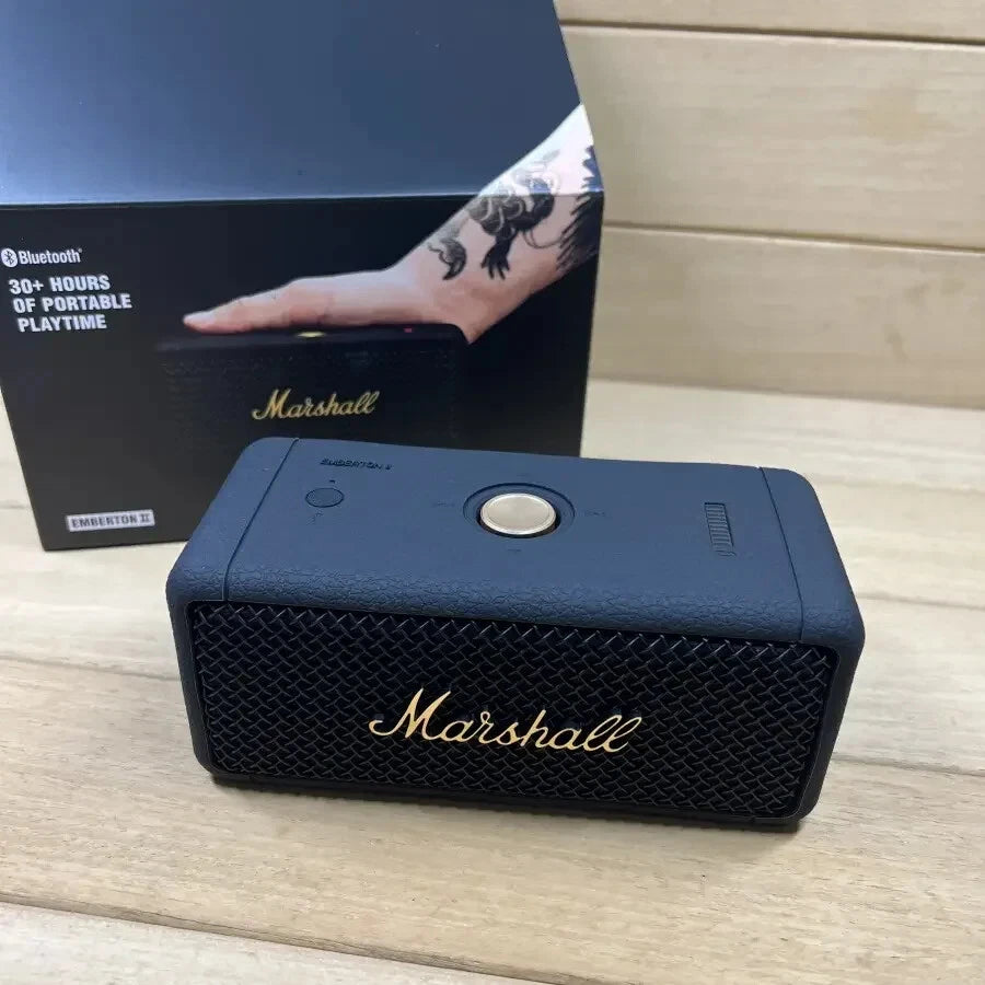OPEN BOC NEW Marshall - Emberton II BT Portable Speaker - Black & Brass.