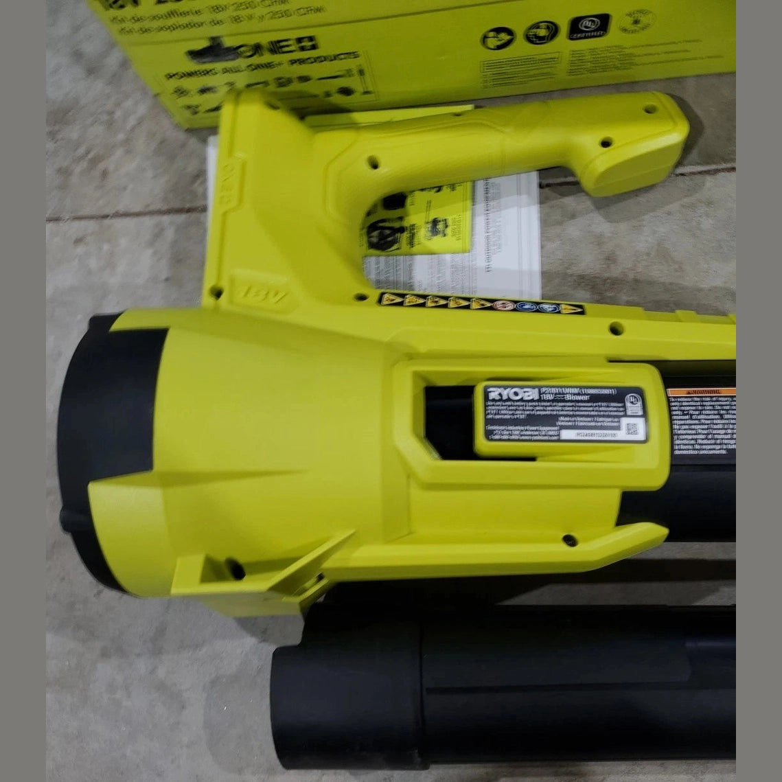 RYOBI P21011K 18V 90MPH 250CFM Leaf Blower / Sweeper - Tool Only - Used.