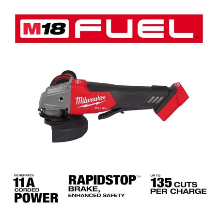 Milwaukee M18 FUEL 18V 4-1/2 in./5" Grinder Brushless Paddle Switch (Tool-Only) NEW.
