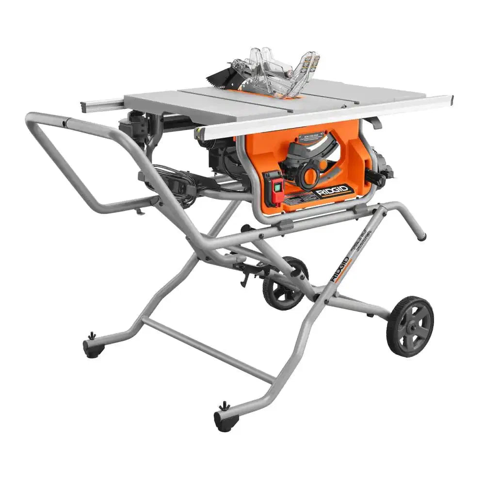 PICK UP ONLY RIDGID 15 Amp 10 in. Portable Corded Pro Jobsite Table Saw with Stand USED.