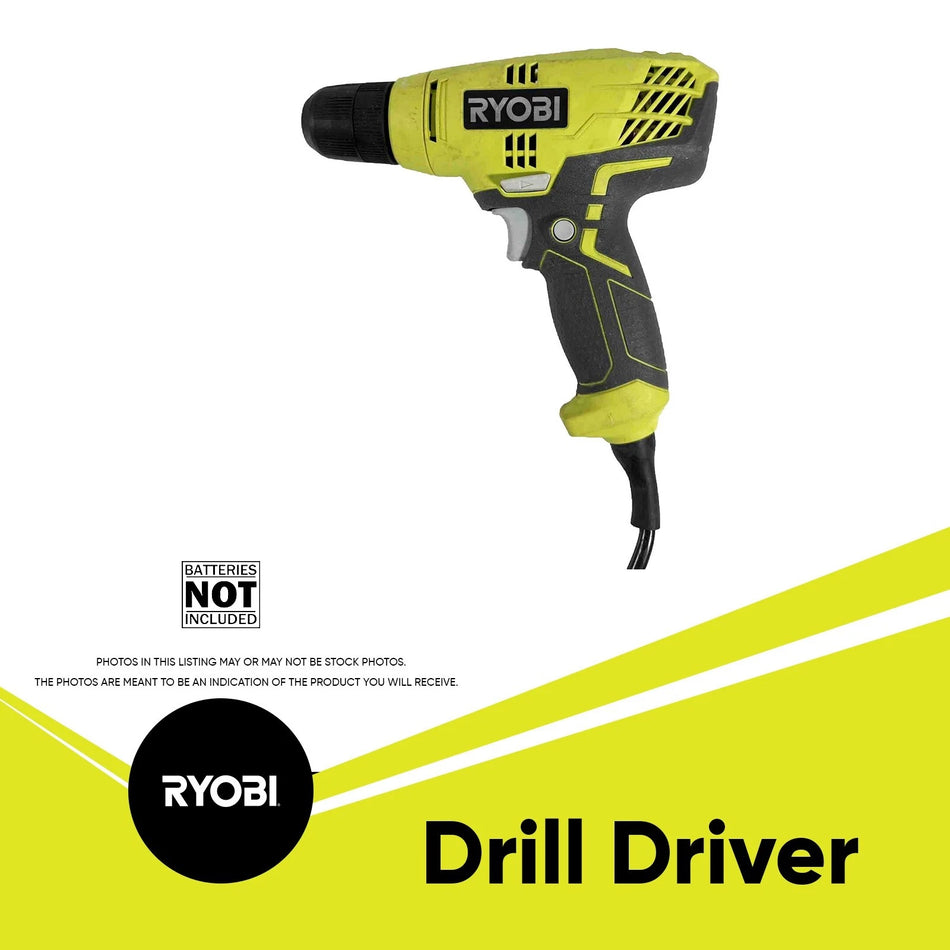 Ryobi D43K 5.5 Amp 3/8 Inch 1,600 RPM Variable Speed Trigger Corded Drill OPEN BOX.
