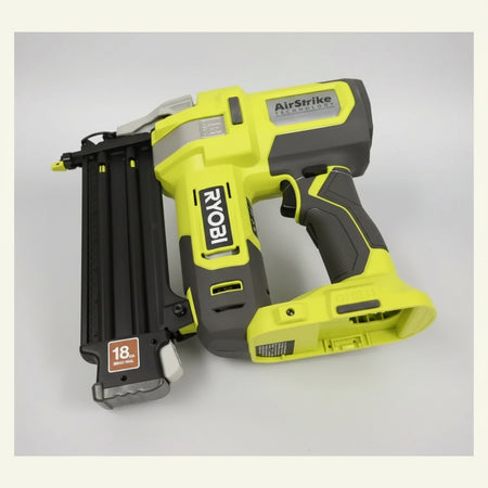 Ryobi nail gun on a white background