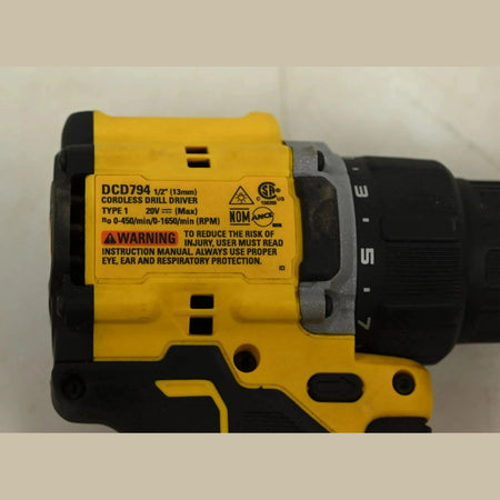 DEWALT DCD794 20V MAX 1/2" Compact 2-Speed Drill Driver USED.