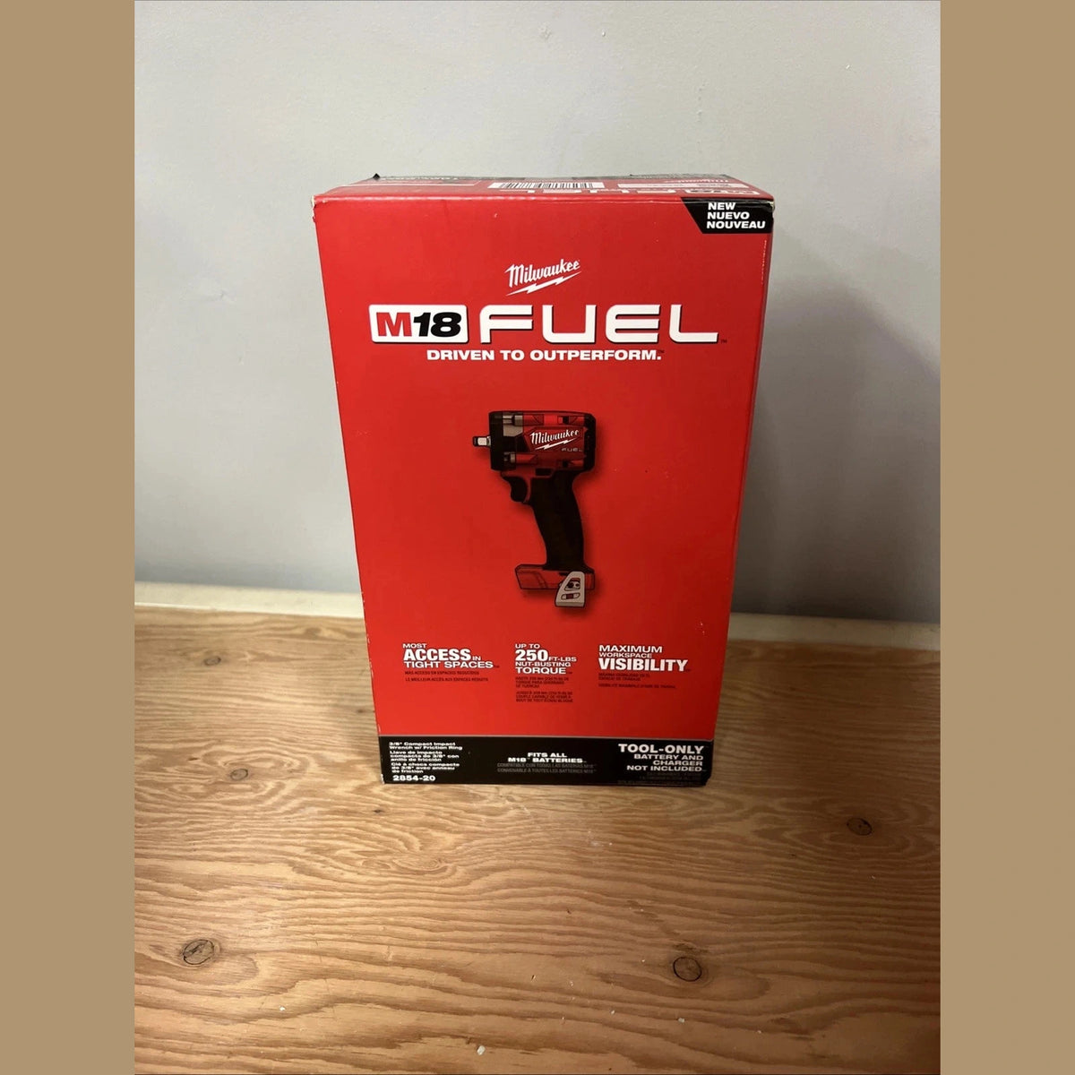 Milwaukee 2854-20 M18 18V Fuel 3/8" Compact Impact Wrench W/ Friction Ring OPEN BOX.