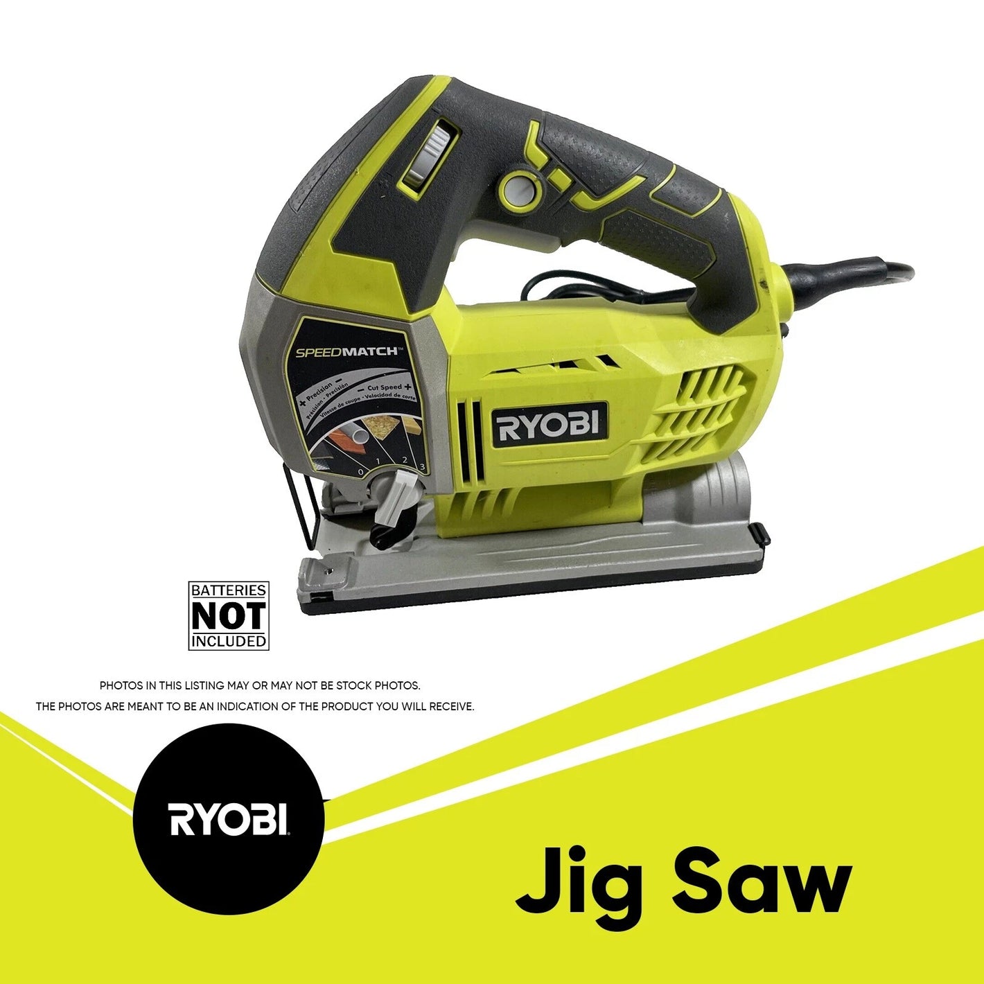Ryobi JS651L1 6.1A Variable Speed Orbital Jig Saw USED.