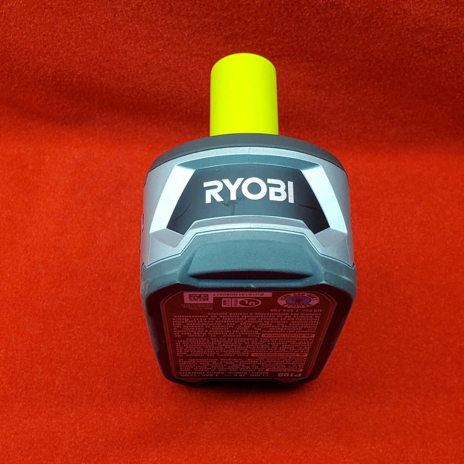 GENUINE OEM RYOBI 4.0Ah 18V Battery P108 LITHIUM-Ion ONE+ USED