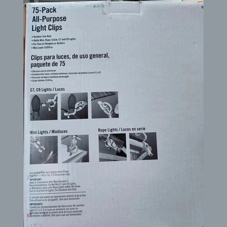 Home Accents Holiday All Purpose Shingle/Gutter Light Clips Outdoor 72 Count NEW