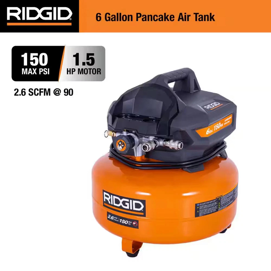 RIDGID 6 Gal. Portable Electric Pancake Air Compressor USED PICK UP / YARD