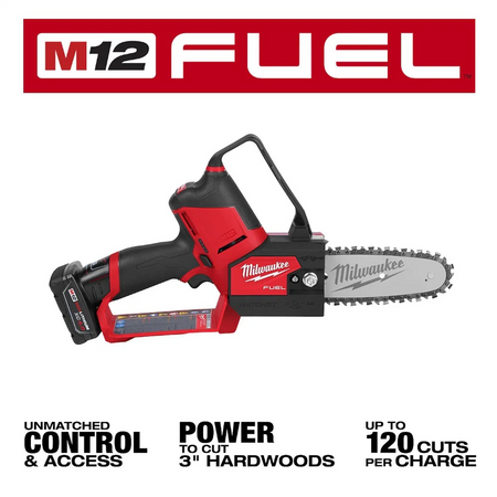 Milwaukee 2527-21 M12 FUEL Hatchet 6" Pruning Saw Kit 4.0 Ah Battery & Charger OPEN BOX