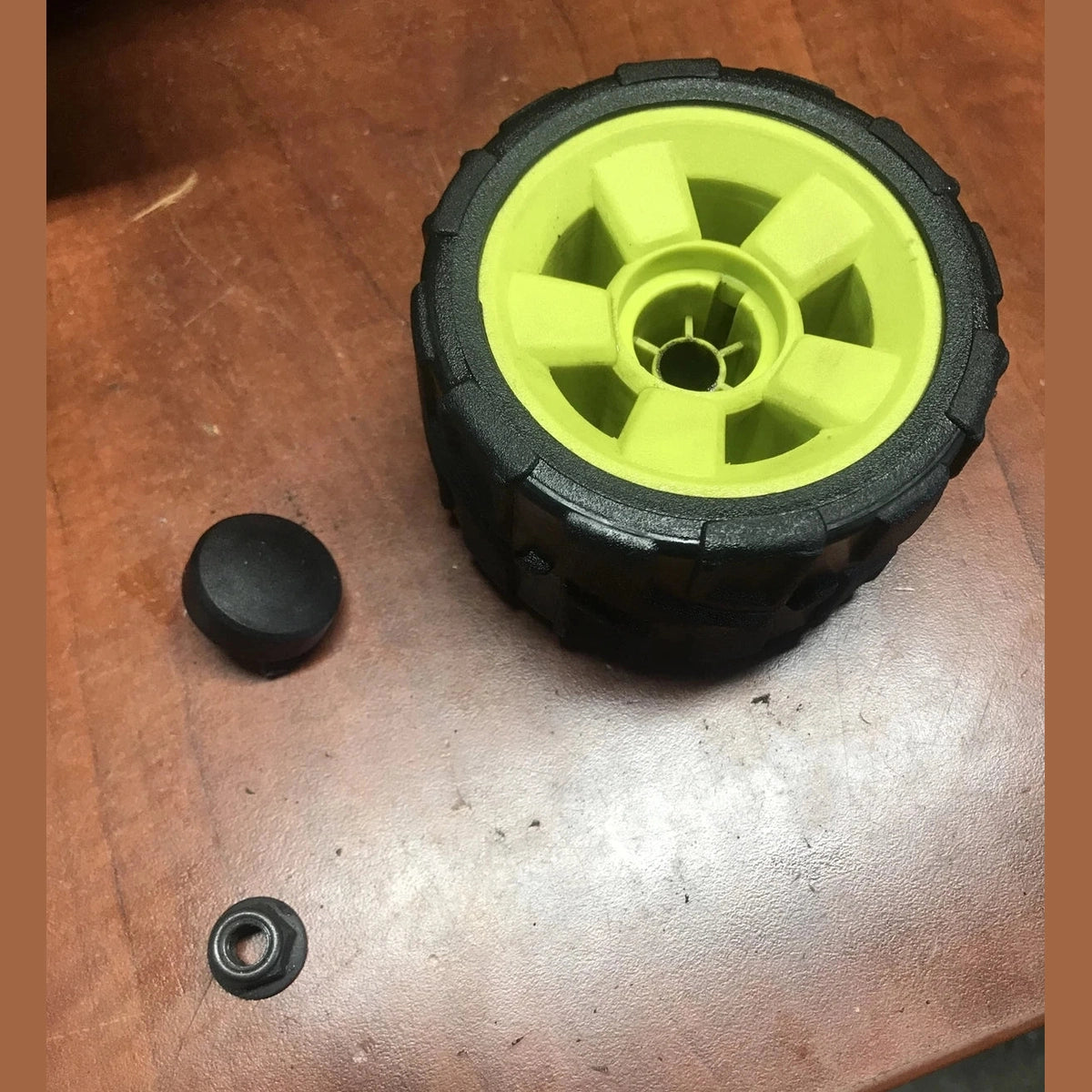 USED OEM Part Front Wheel Assy Ryobi Ry40706 40 Volt Cordless Brushless 9” Edger