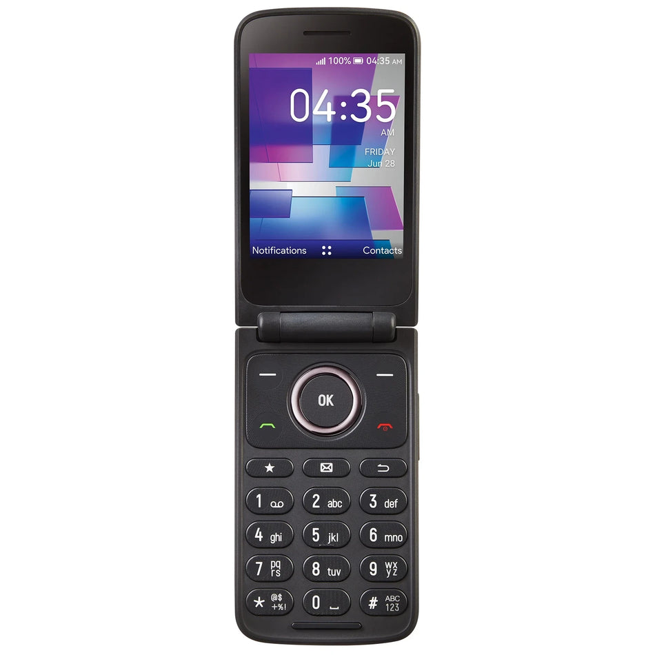 NEW Tracfone Flip 3, 16GB, Gray - Prepaid Feature Phone Locked to Tracfone