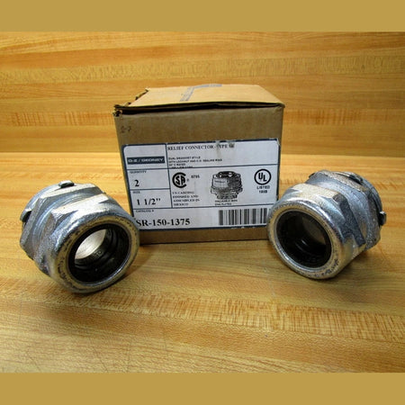NEW OZ Gedney SR-150-1375 1-1/2" Relief Connector SR1501375 Pack of 2