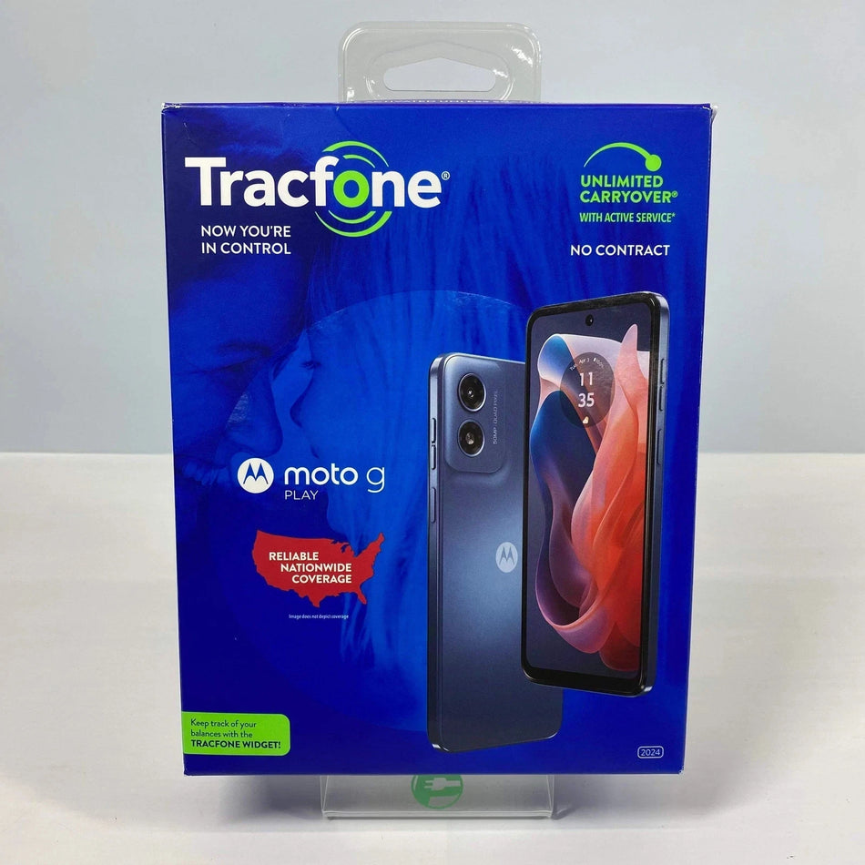 New TracFone Motorola Moto G Play 2024 64GB Black BOX IT IN ROUGH SHAPE