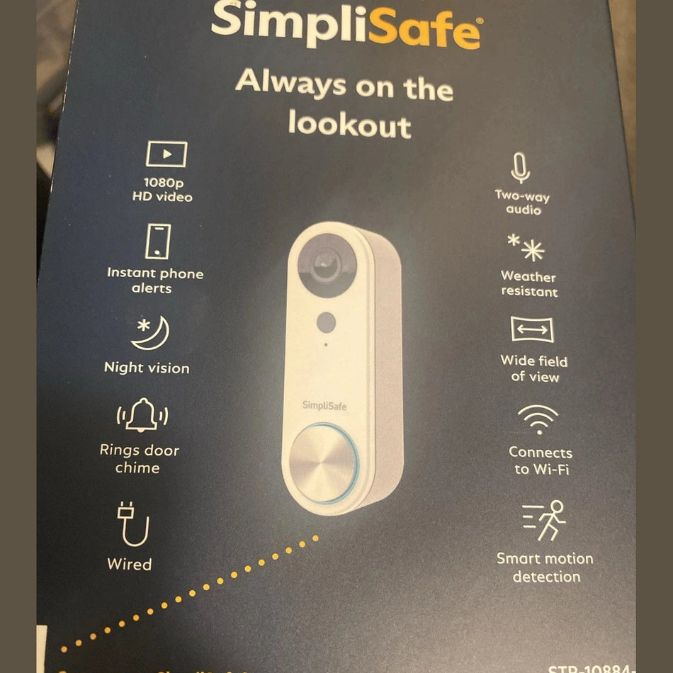 OPEN BOX SIMPLISAFE SSDB3 SimpliSafe Video Doorbell Pro Wired