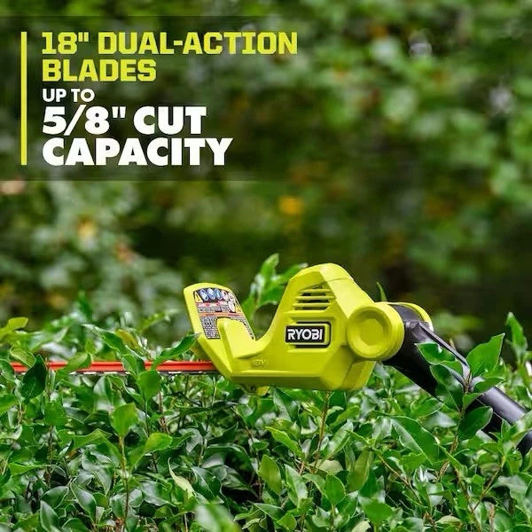 USED 1 TIME Ryobi ONE+ 18V 18in. Cordless Battery Pole Hedge Trimmer Tool Only