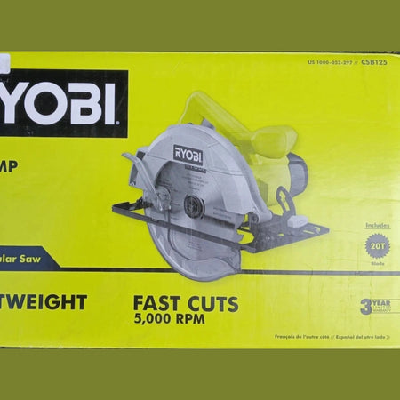 USED + RYOBI CSB125 13-Amp 7-1/4 in. Circular Saw