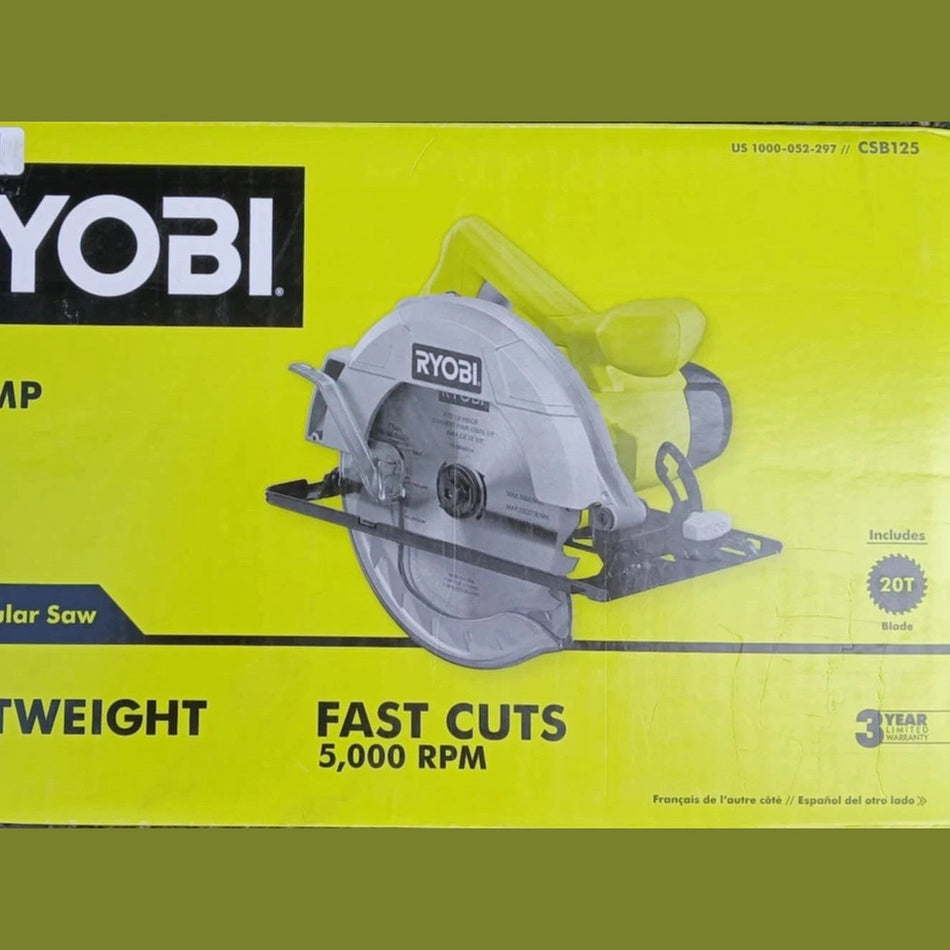 USED + RYOBI CSB125 13-Amp 7-1/4 in. Circular Saw