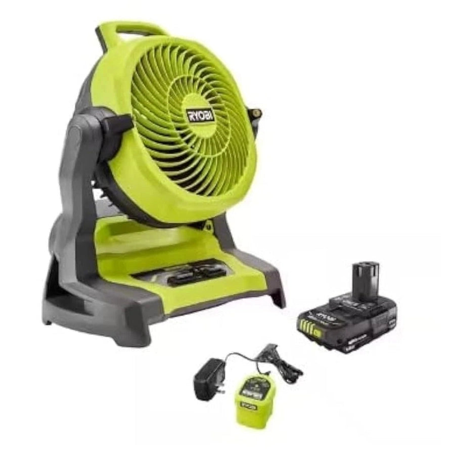 New Ryobi PCL851K ONE+ 18V Cordless 7-1/2 in. Bucket Top Misting Fan w/ Battery