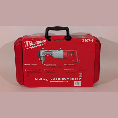 OPEN BOX Milwaukee 3107-6 7 Amp Corded Right-Angle 1/2” Drill Kit w/ Hard Case